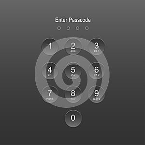 Enter passcode interface