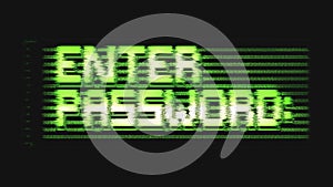 Enter password ascii glitch photo