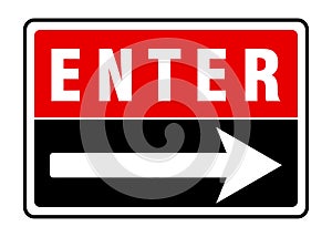 Enter Right Arrow Sign, enter sign