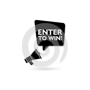 Enter to Win Contest Drawing Lottery Raffle Bullhorn Megaphone