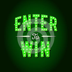 Enter to Win Vector Sign