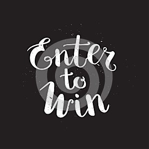 Enter to Win Vector Sign