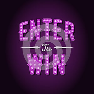 Enter to Win Vector Sign