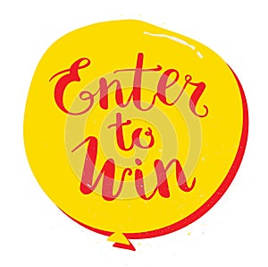 Enter to Win Vector Sign