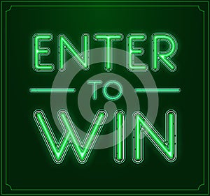 Enter to Win Vector Sign