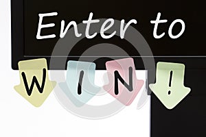 Enter to Win Concept photo