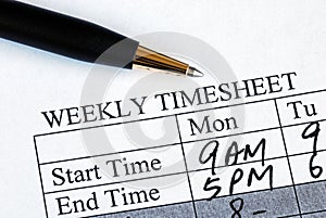 Enter the weekly time sheet photo