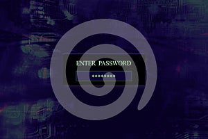 Enter your safe password on digital screen
