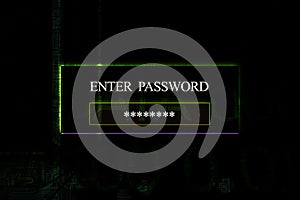 Enter your safe password on digital screen