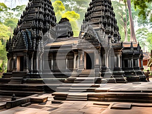 Entering into the ancient temple of Preah Khan in Siem Reap, Cambodia