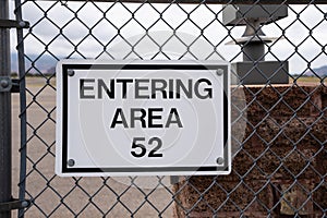 Entering Area 52 sign