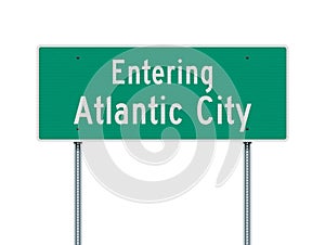 Entering Atlantic City Road Sign