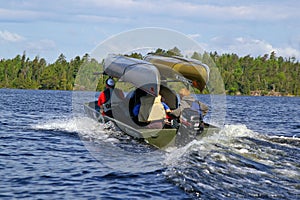 Entering the Boundary Waters Canoe Area on Lake Saganaga