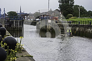 Entering the Dock at Preston, Lancashire