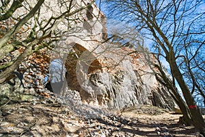 Entering gate to Pajstun castle ruin on Zahorie region near Stupava town