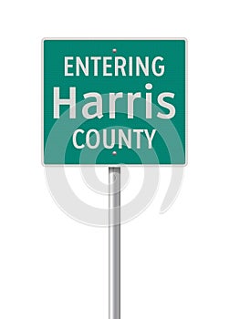 Entering Harris County road sign