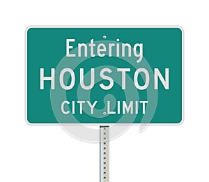 Entering Houston City Limit road sign
