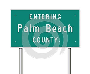 Entering Palm Beach County road sign