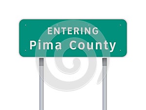 Entering Pima County road sign