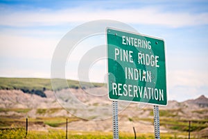 Entering Pine Ridge Indian Reservation, South Dakota, USA photo