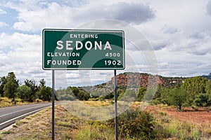 Entering Sedona Elevation 4500 and Founded 1902