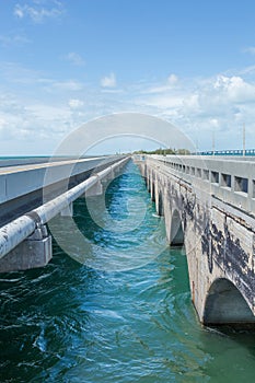 entering the seven mile bridge
