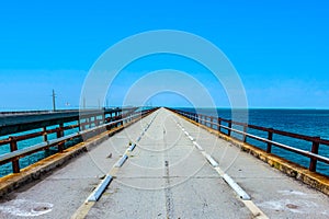 entering the seven mile bridge