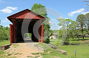 Entering Staats Mill Covered Bridge