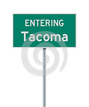 Entering Tacoma road sign