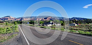 Entering the town of Torrey, Utah photo