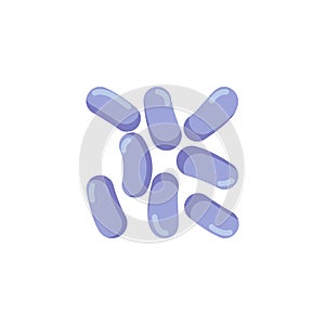 Enterobacteria cell flat icon photo