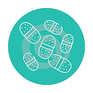 Enterococcus color line icon. Human diseases.