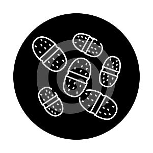 Enterococcus color line icon. Human diseases.