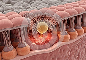 Enterocyte Apoptosis Causing Epithelial Erosion and Lamina Propria Exposure