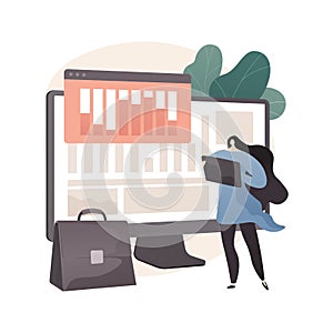 Enterprise accounting abstract concept vector illustration.