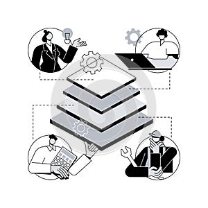 Enterprise architecture abstract concept vector illustration.