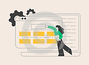 Enterprise architecture abstract concept vector illustration. photo