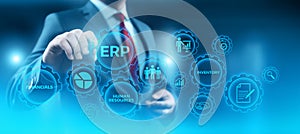 Enterprise Resource Planning ERP Corporate Company Management Business Internet Technology Concept