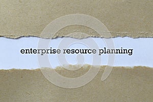 Enterprise resource planning on white paper