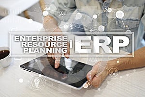 Enterprise resources planning business and technology concept