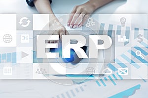 Enterprise resources planning business and technology concept.