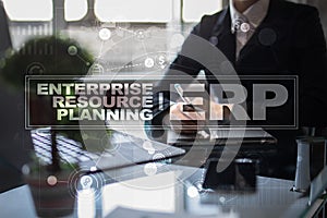 Enterprise resources planning business and technology concept.