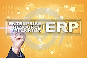 Enterprise resources planning business and technology concept.