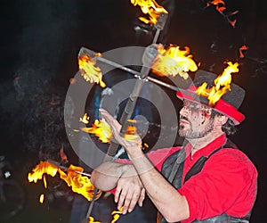 Entertainer at Hogmanay.