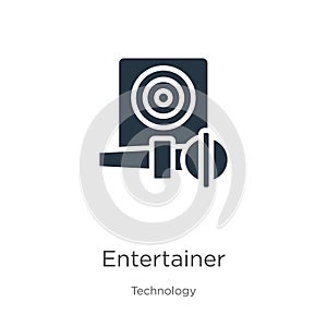 Entertainer icon vector. Trendy flat entertainer icon from technology collection isolated on white background. Vector illustration