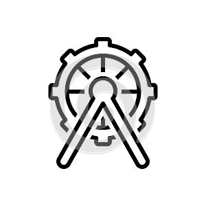 Black line icon for Entertaining, amusing and engrossing