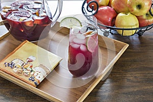 Entertaining with refreshing red sangria