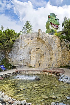 Entertainment and adventure at Triassic Parc Beach on Steinplatte, Austria