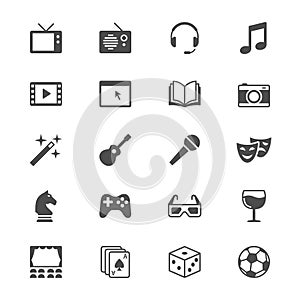 Entertainment flat icons