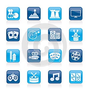 Entertainment objects icons